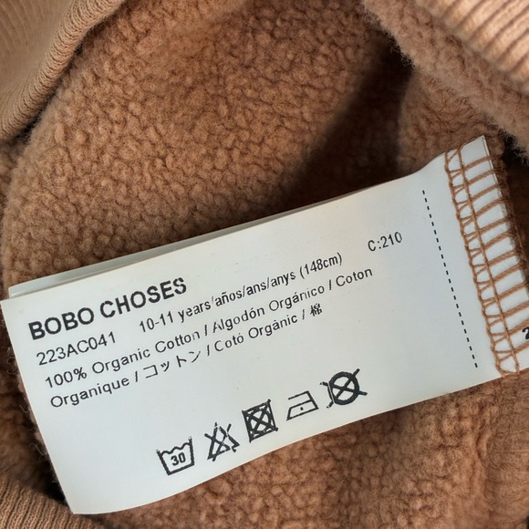 Bobo Choses Brown Crewneck Sweatshirt with Triple Mouse Design 10-11Y - Picture 5 of 7